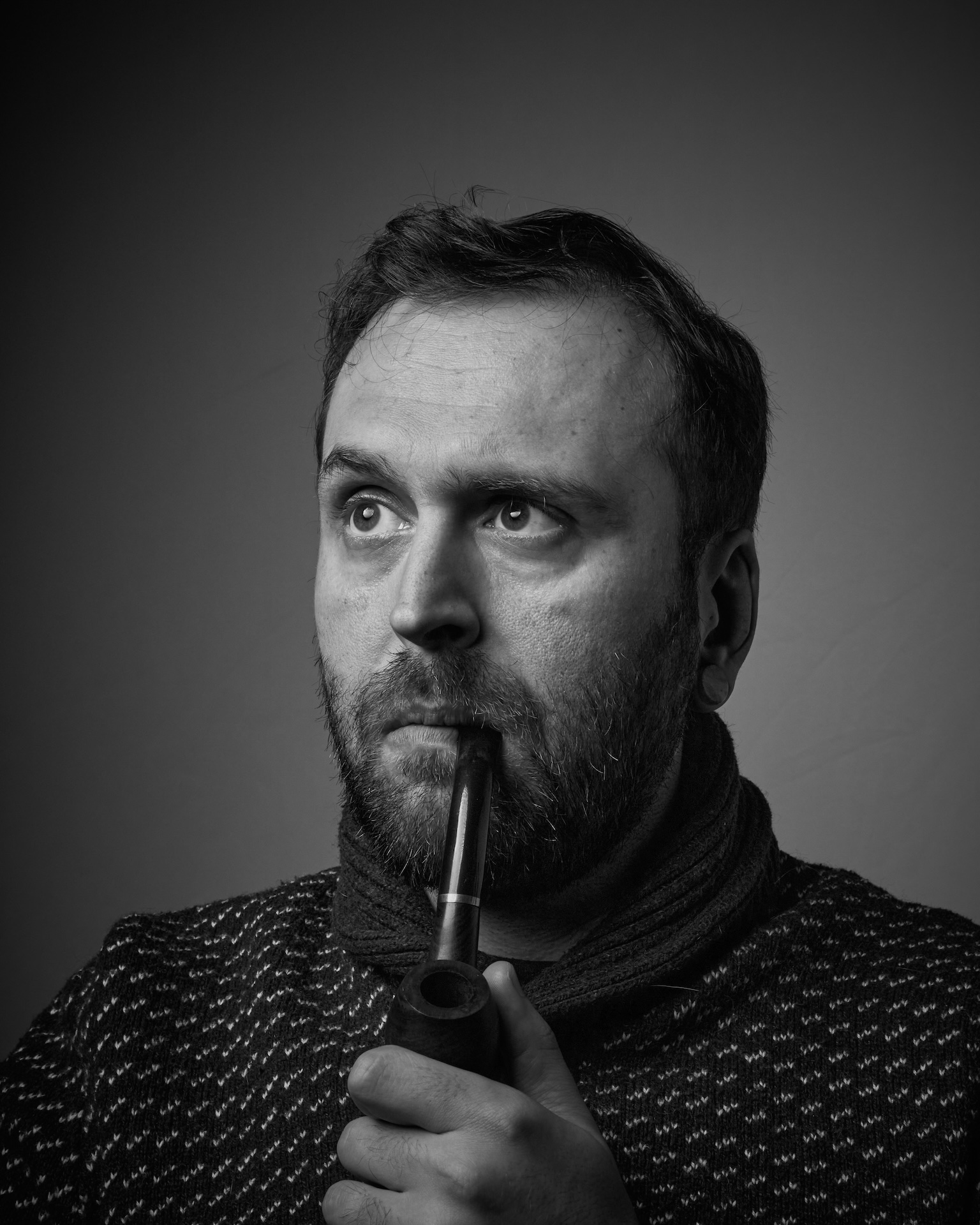 Aimeri Baddouh — Classic portrait of man with a pipe